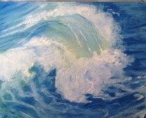 The Wave- Pastel 16"x12"