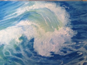 The Wave- Pastel 16"x12"